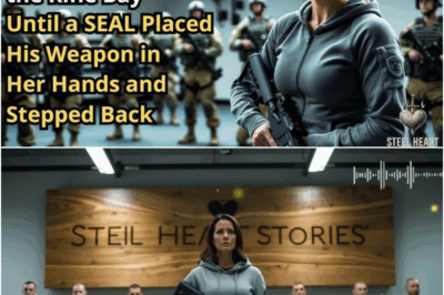 She Was Just Cleaning the Rifle Bay—Until a Navy SEAL Handed Her His Weapon and Stepped Back. What Happened Next Left Everyone Speechless!