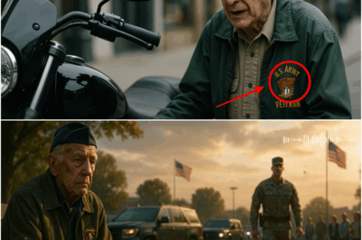 Biker Punches Elderly Veteran — 30 Minutes Later, a Military Convoy Arrives and Everything Changes