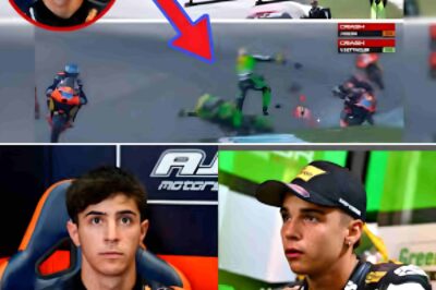 José Antonio Rueda y Noah Dettwiler | evacuados en helicóptero tras un espantoso accidente | Moto3
