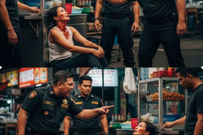 Sandaling pinagsisihan ng pulis — sinapak siya ng babae dahil sa pagkain nang di nagbayad!