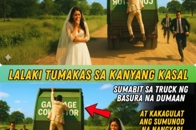 LALAKI TUMAKAS SA KANYANG KASAL SUMABIT SA TRUCK NG BASURA NA DUMAAN