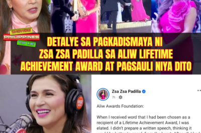 “Zsa Zsa Padilla, Nagbalik ng Aliw Lifetime Achievement Award: Ano ang Lihim sa Likod ng Kanyang Pagkadismaya?”