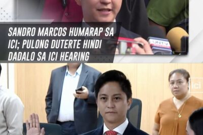 Sandro Marcos humarap sa ICI; Pulong Duterte hindi dadalo sa ICI hearing